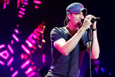 Enrique Iglesias was the headline act. The singer brought fans up on stage and posed for selfies with guests.