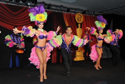 Samba dancers from South Beach staple Mango's Tropical Cafe welcomed more than 1,300 guests to the Miami Beach Chamber of Commerce's 92nd annual dinner gala and silent auction, held May 10 at the Fontainebleau Hotel.