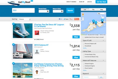 Getmyboat Search Results List