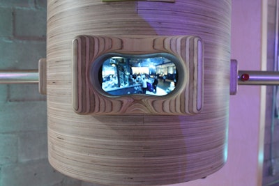 Attendees could peer through a periscope that rotated 360-degrees for different views of the conference.