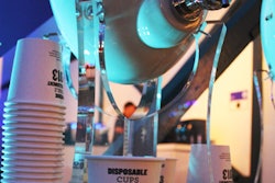 This year, C2MTL highlighted the efforts of the Montreal-based nonprofit One Drop, which works to provide clean water across the world. At drinking water stations throughout the floor, disposable cups were printed with messages that encouraged attendees to purchase reusable water bottles, with the proceeds supporting the charity.