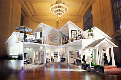 Target built a two-story 1,520-square-foot dollhouse furnished with more than 3,000 products from its Threshold collection in New York’s Grand Central Terminal.