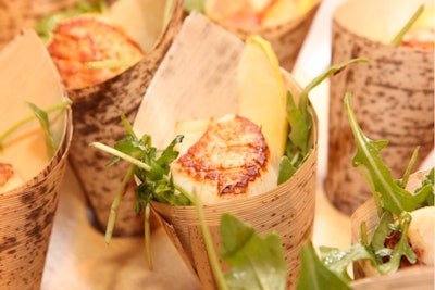 The Sheraton New York Times Square offers ingredients sourced from a 100-mile radius, like New Jersey scallops.