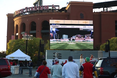 For the 2013 World Series at St. Louis’s Busch Stadium, Brightline Interactive created a virtual hitting game for sponsor Chevy that used a bat equipped with an accelerometer.