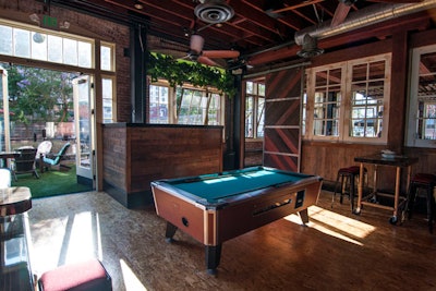 Located in a historic brick building, the unpretentious Southpaw Social Club is an American restaurant and bar that opened in June 2013 near Petco Park. Its three patios all have a different feel for entertaining—one with a fire pit and and lawn chairs covered in bright fabrics, another with picnic tables, and a third with bistro tables and chairs. The 5,000-square-foot restaurant seats 150 or holds 250 for receptions.