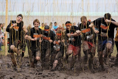 Tough Mudder courses are are filled with muddy obstacles and other physical challenges.