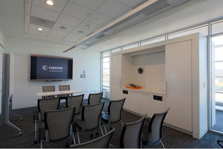 Studios support small meetings and include resources that promote successful decision making and idea generation.