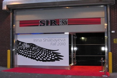 Irena Shebayeva, New York Fashion Week, lobby entrance