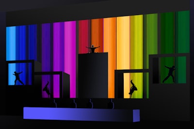 DJ CoryLive will perform in front of a color spectrum wall, while performers from the Debbie Allen Dance Academy will perform as shadow dancers.