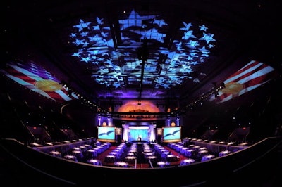 Ceiling projection at DAR Constitution Hall