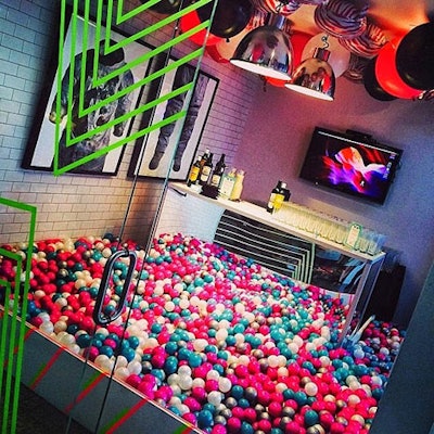 There was also an actual ball pit in one of the conference rooms. Guests took advantage of the whimsical activity, leaping into the pit throughout the evening.