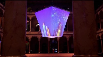 Trapazoid projection at National Building Museum