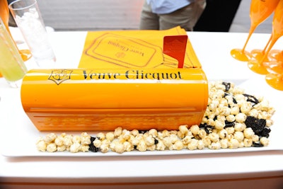 The new Clicquot Mail containers also doubled as popcorn dispensers, which were placed throughout the event as decor and provided attendees with another snack option.