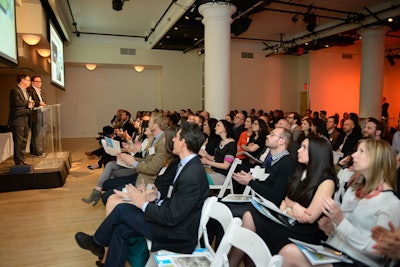 Marketing awards ceremony with theater-style seating