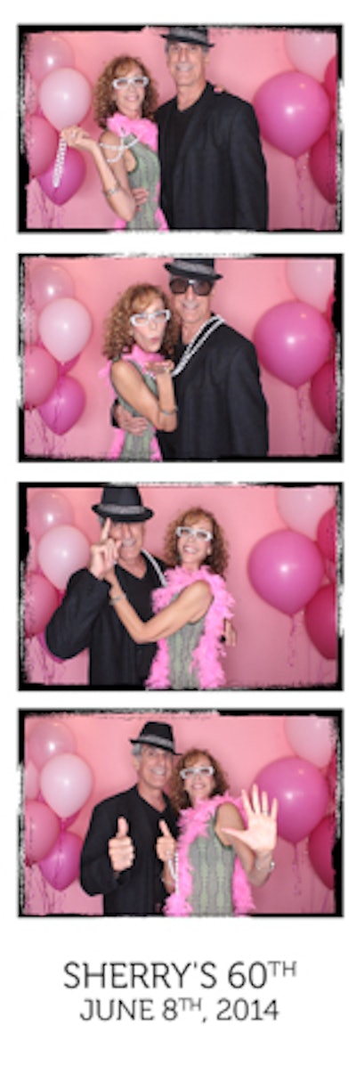 Custom Photo Booth Birthday Party Graphics with Pink Background