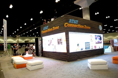 AT&T’s “Connection Zone” media wall presented Instagram posts from influential African-American celebrities.