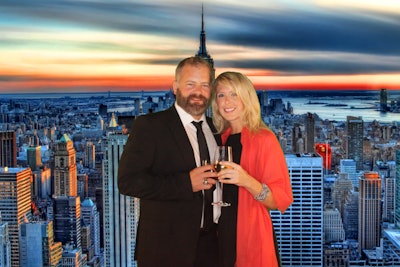 Wedding Green Screen Photo Booth Rental - Custom New York City Background