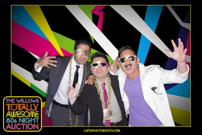 Fundraising Event - Green Screen Photo Booth Rental - Custom 80's Themed Background