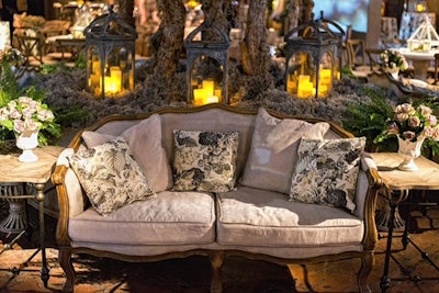 A couch channeled the French Creole decor popular on the show.
