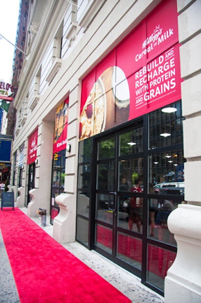 The Kellogg's pop-up took over a vacant restaurant storefront in Midtown Manhattan.