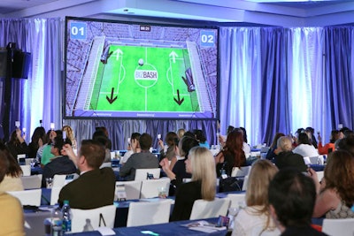 Attendees enjoyed a demo of Swarmworks's interactive technology during the Event Innovation Forum.