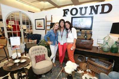 The team from Found Vintage Rentals had a booth on the trade show floor.