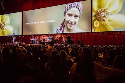Video projection at Safeway Foundation Gala