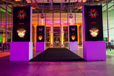 Lighting design in fuchsia at California Academy of Sciences' Big Bang Gala