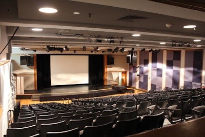 Film screen and stage in Ibrahim Theater