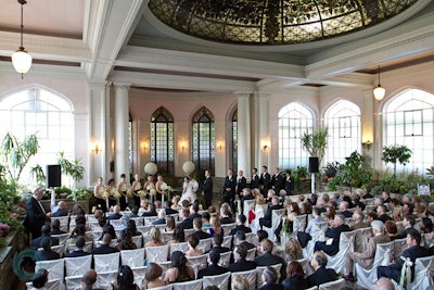 Conservatory set for ceremony