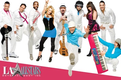LA Allstars band in funky attire