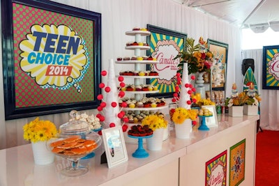 Guests could munch on popcorn or a variety of options available at a dessert bar.