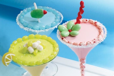 Add whimsy with Jelly Belly Cocktail cupcakes.