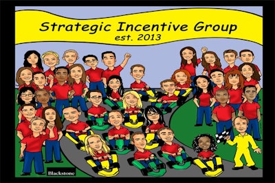 Custom personalized marketing team for corporate trade show