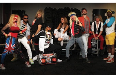 LA Allstars band in funky 80's themed attire