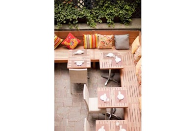 Outdoor Terrace, great for dinner and lunch and a great addition to The Garden Room. Can also hold Cocktail Receptions in this space.