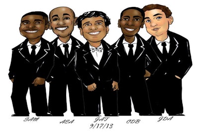 Personalized groomsmen digital gift caricatures