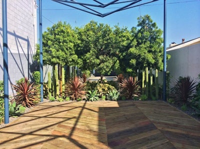 The Washbow courtyard under pergola