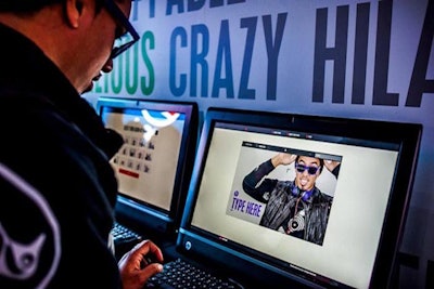 Fans customize their own picture before it gets posted to the middle of Times Square