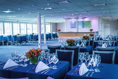 Hybrid’s lower Hudson Room is well suited for formal dining.