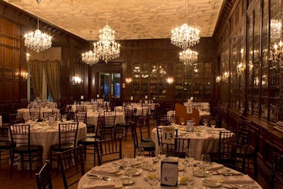 Library with banquet set up