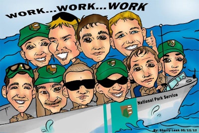 National Park Services corporate group caricature