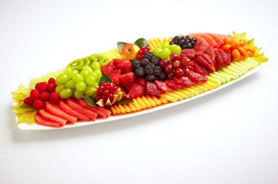 Sliced fruit platter