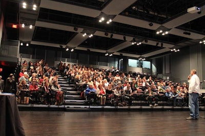 Ada Slaight Hall’s retractable seating system for 300. Photo: Food Forward