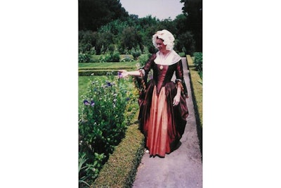 Abigail Adams in garden