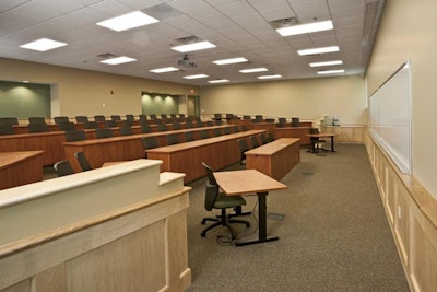 Academic Center Classroom 106 is our largest tiered classroom….