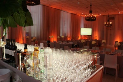 Bar setup in Warburg Lounge