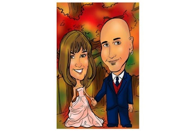 Custom anniversary caricature