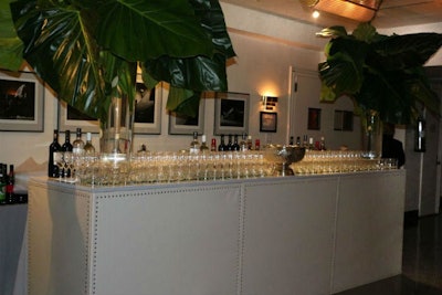 Bar setup in Buttenweiser Hall lobby