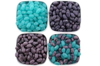 Berry Blue, Island Punch, and Mixed Berry Smoothie jelly beans.